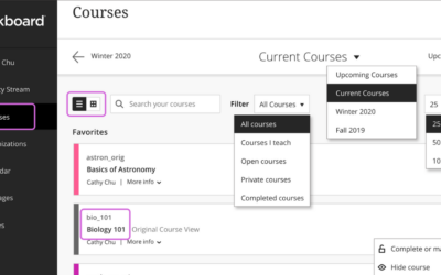Blackboard Ultra Base Navigation FAQs